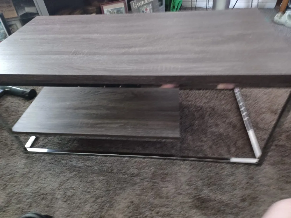 Wood Grain Coffee Table with Shelf coffee and end tables image indicator(2)