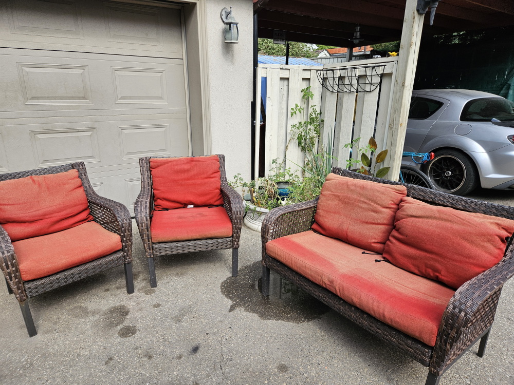 Wicker Patio Set - Loveseat & Chairs - photo 2
