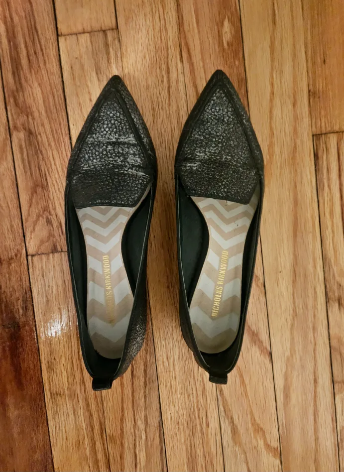 Nicholas Kirkwood Black Flats size  37. image indicator(2)