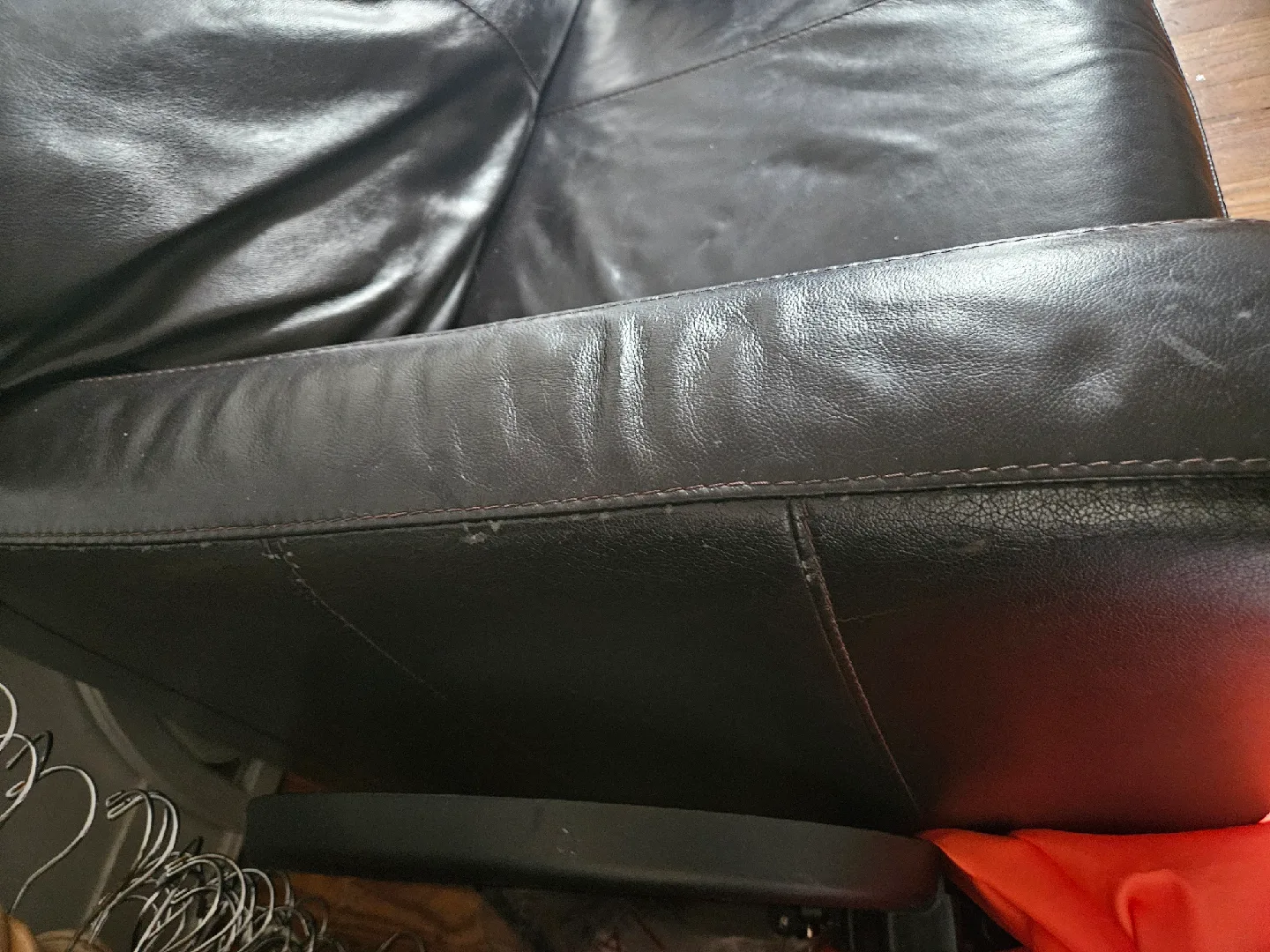 black Leather Sofa - Gently Used image indicator(2)