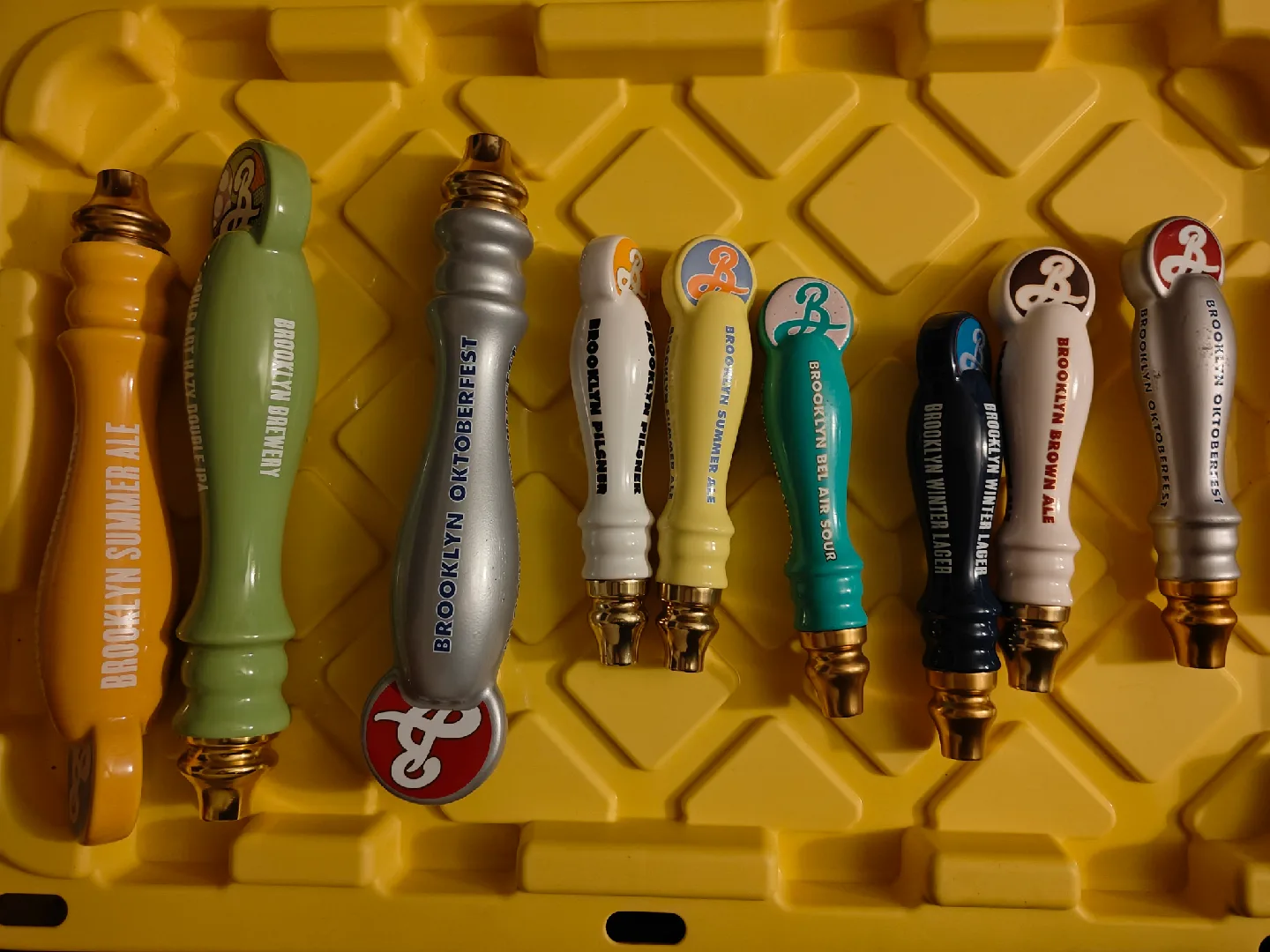 Variety of Brooklyn Brewery and Harp Beer Tap Handles image indicator(4)