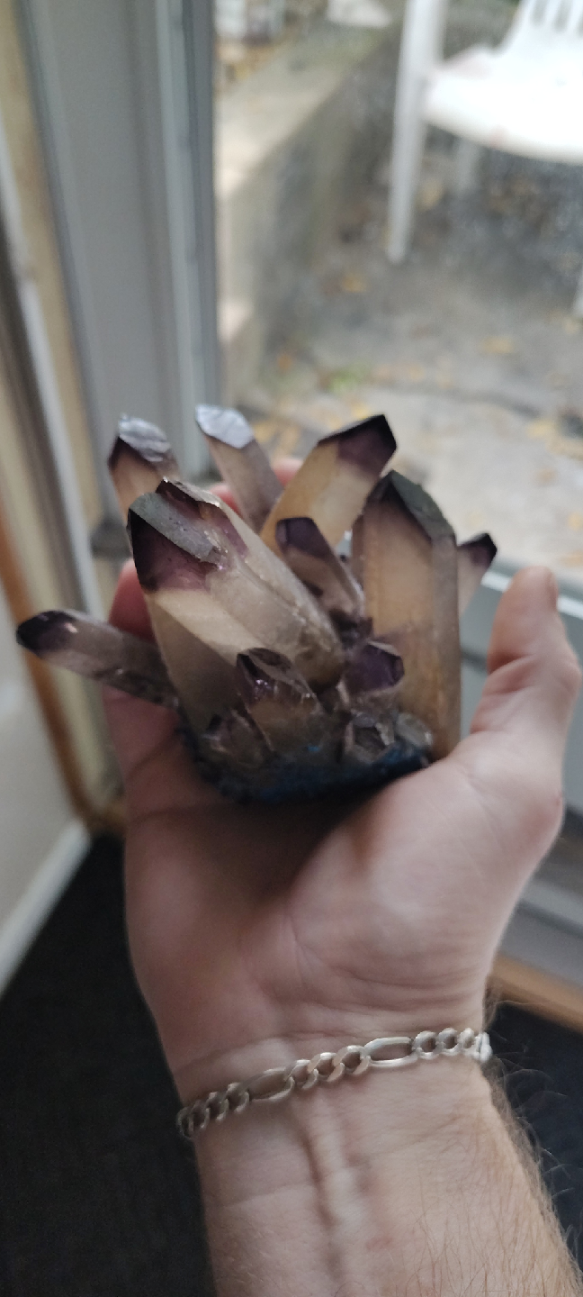 Amethyst Cactus Quartz Crystal Cluster