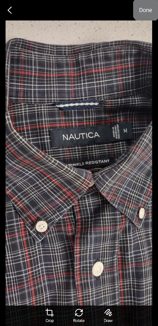(NEW) Nautica Plaid Button-Down Shirt thumbnail