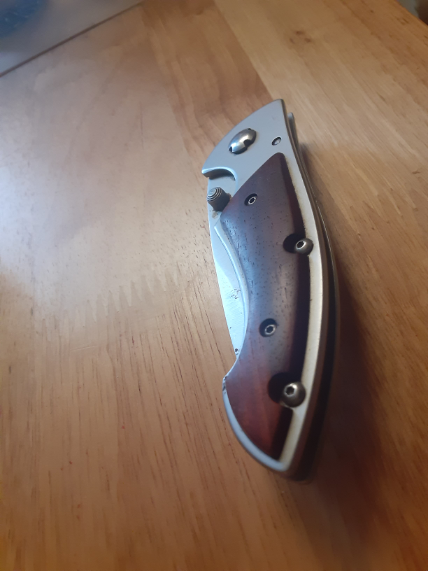 Pocket Knife, Wood Handle, Stainless Steel - photo 2
