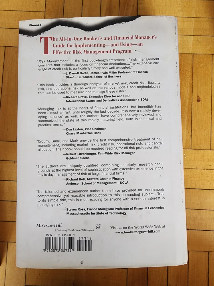 Risk Management Book by Crouhy, Galai, and Mark image indicator(2)