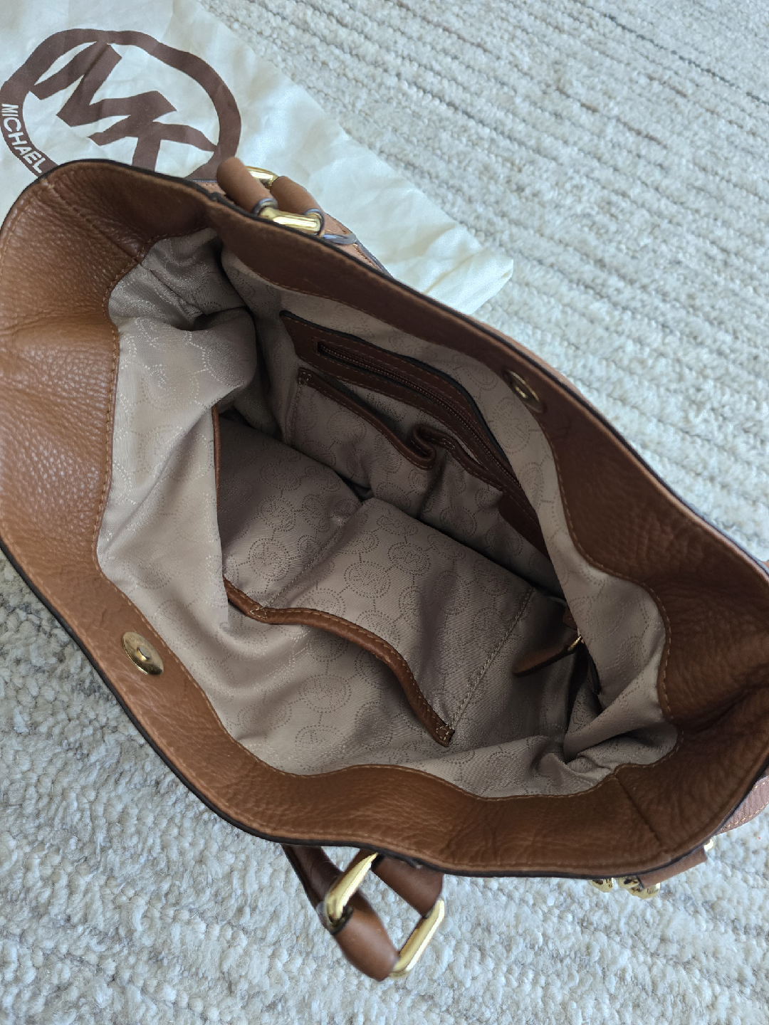 Michael Michael Kors Brown Leather Buckle Strap Top Handle Bag - photo 2