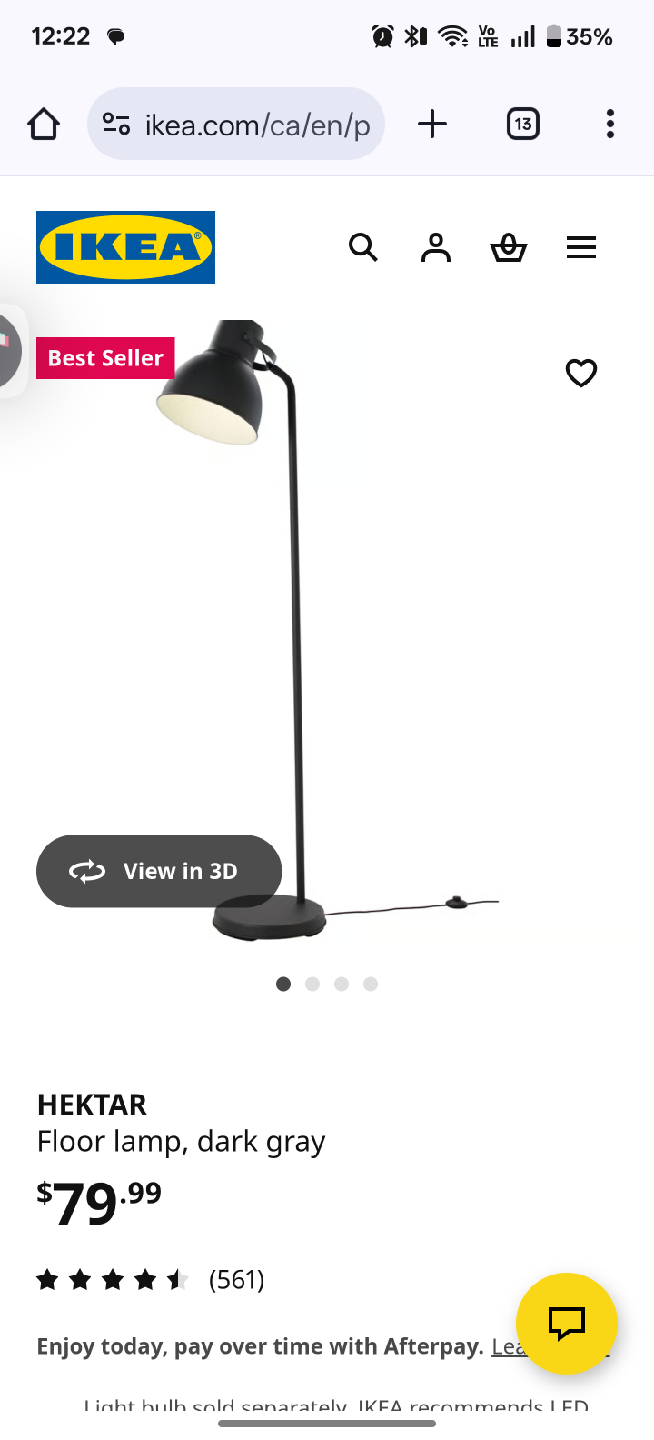 IKEA Hektar Floor Lamp - Dark Gray - photo 2