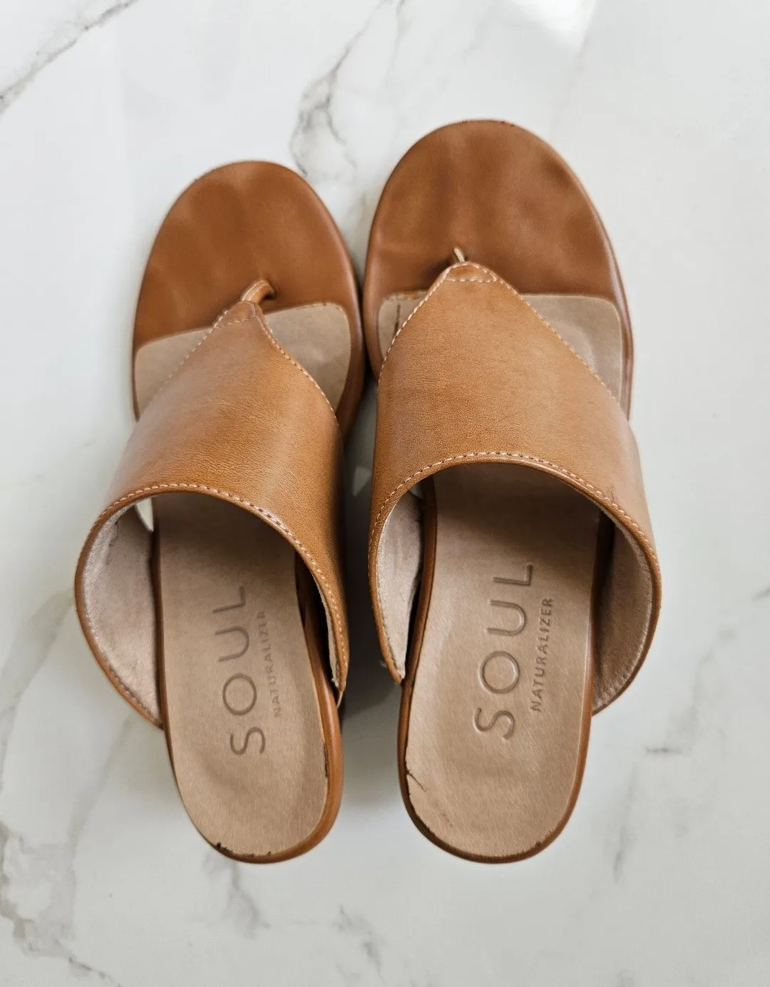 Soul Naturalizer Brown Leather Sandals - Size US 5 thumbnail