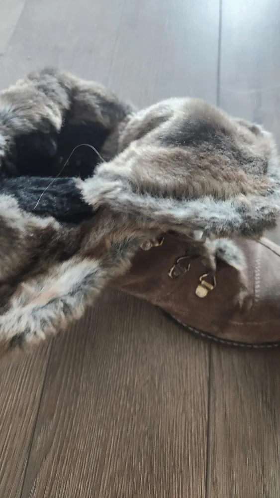 Brown Suede & Fur Winter Boots image indicator(2)