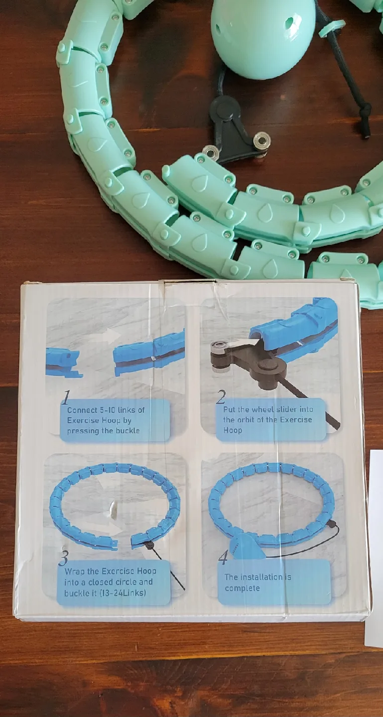 Weighted Hula Hoop - 47 inch, Cyan image indicator(4)