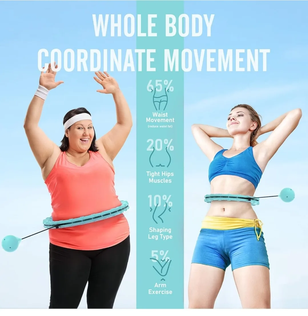 Weighted Hula Hoop - 47 inch, Cyan image indicator(10)