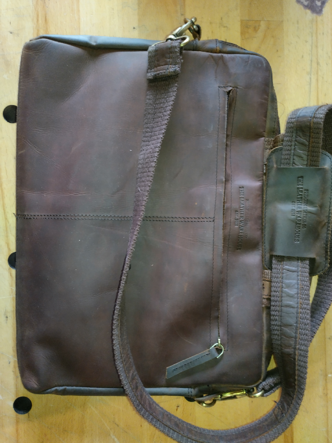 Leather Warehouse Brown Leather Messenger Bag - photo 2