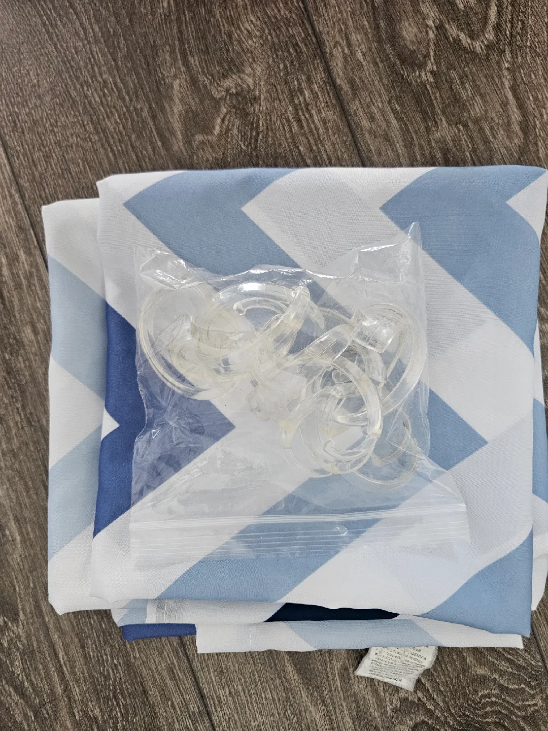 IKEA Chevron Shower Curtain with Hooks image indicator(5)