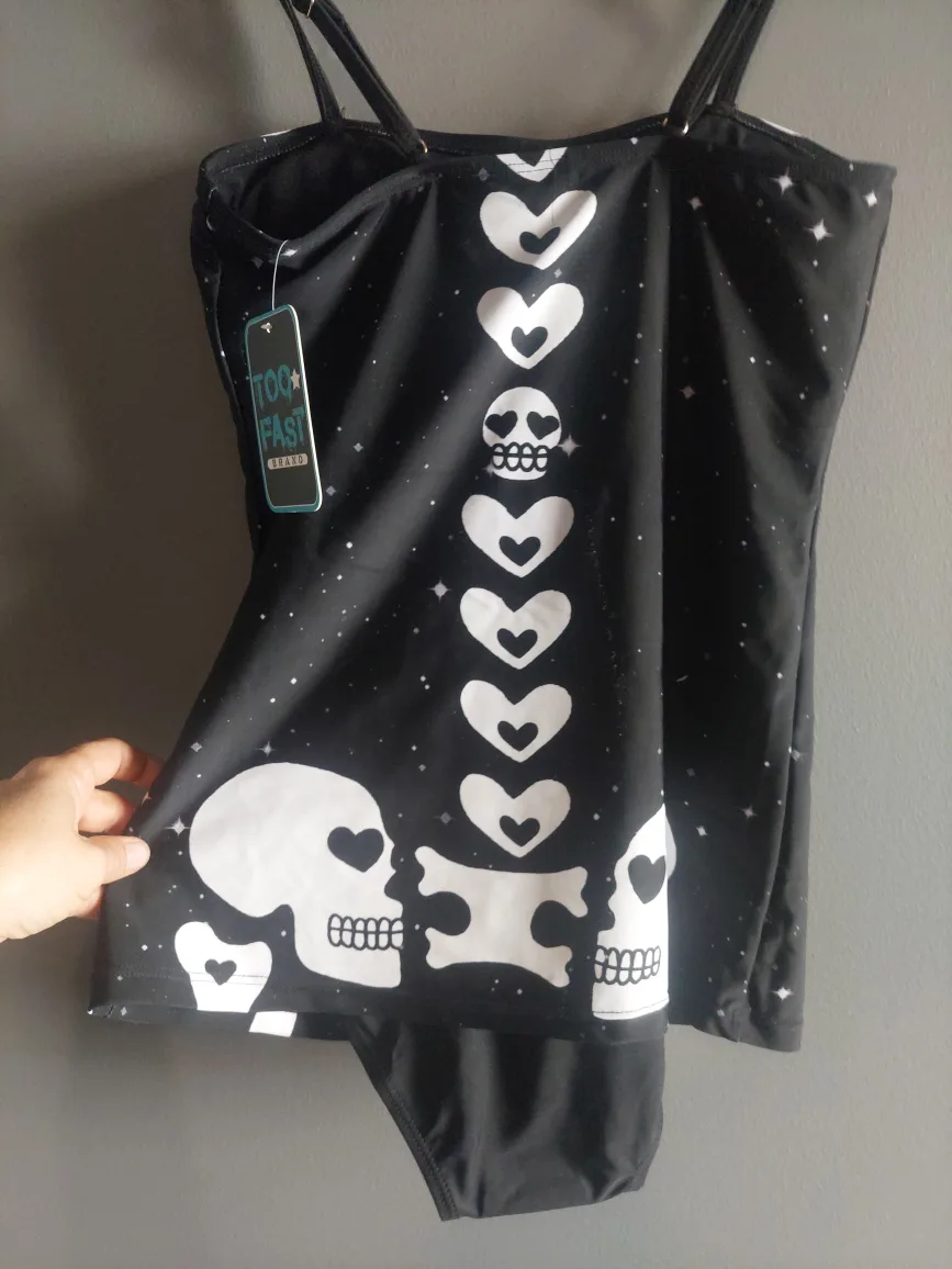 Too Fast Skeleton Swimsuit - Size J Medium image indicator(3)