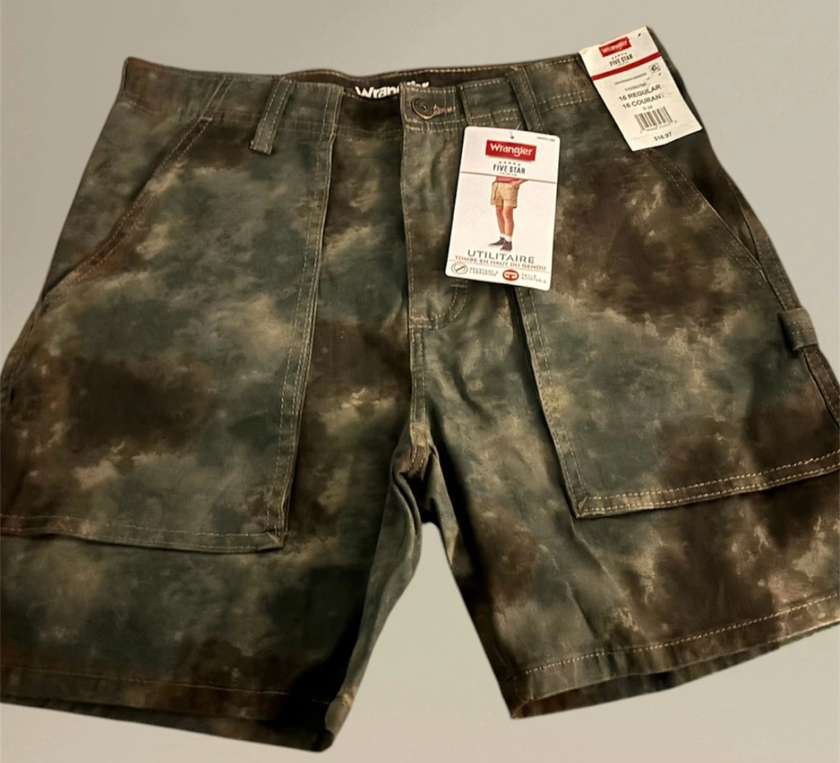 Wrangler Five Star Utilitare Shorts Boys  Size 16