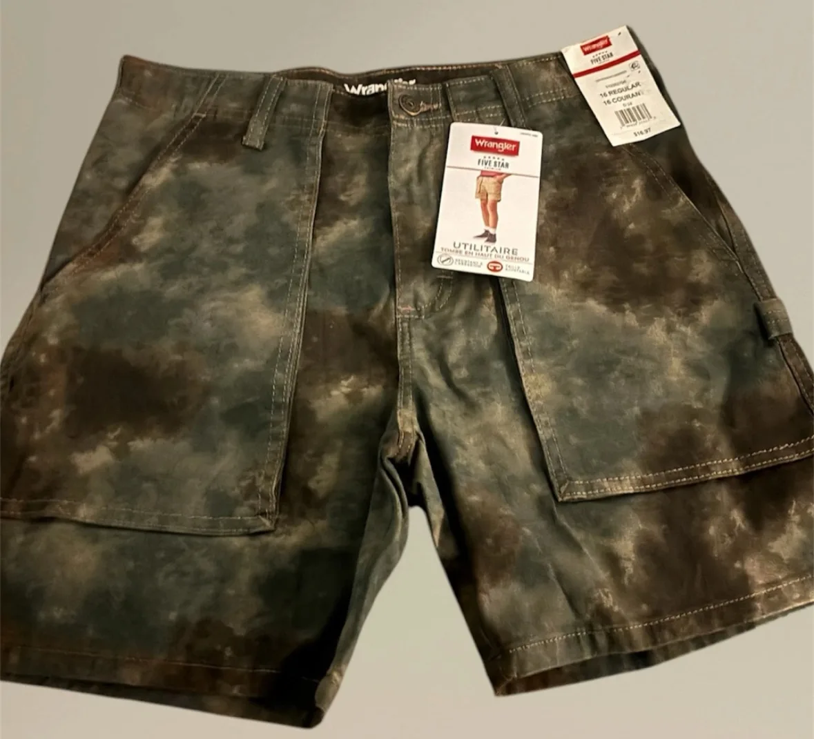 Wrangler Five Star Utilitare Shorts Boys  Size 16 thumbnail