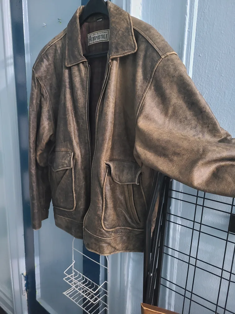 Aeropostale Brown Leather Jacket image indicator(6)