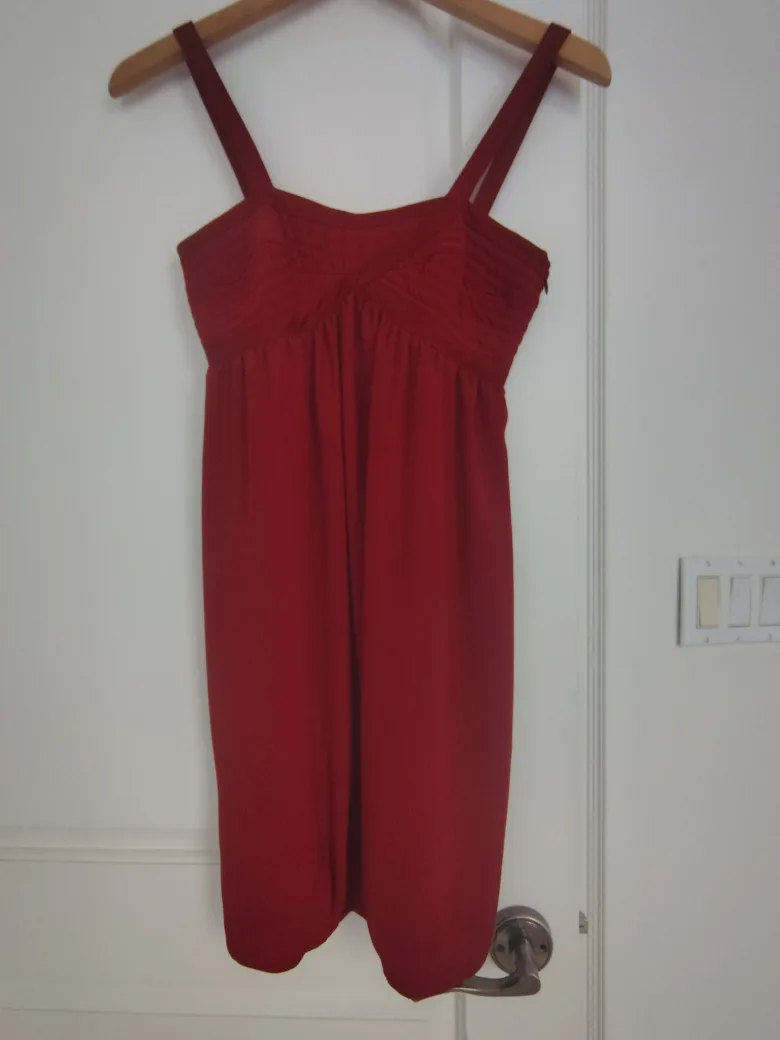 Emporio Armani Vintage Cranberry Dress Size 40 image indicator(4)