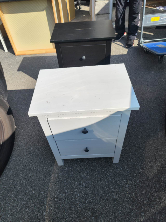 White Nightstand with Drawers