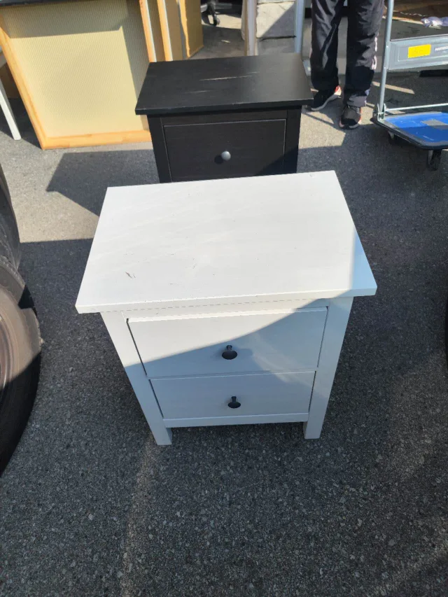White Nightstand with Drawers thumbnail