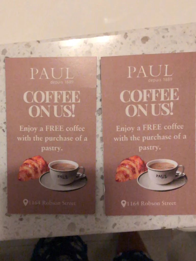 PAUL Coffee On Us! Voucher X 2 free thumbnail