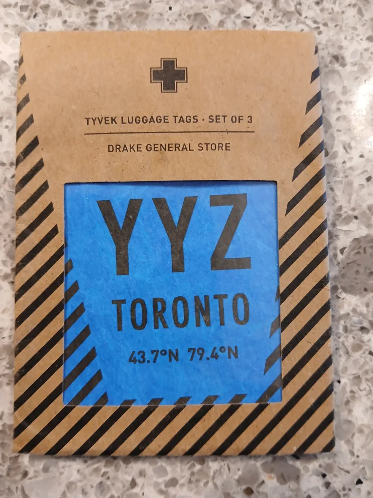 Drake General Store YYZ Toronto Luggage Tags-Set of 3. No holds. thumbnail