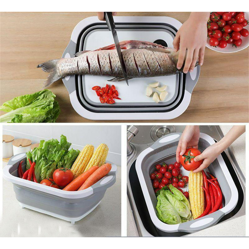 Multifunctional Collapsible Cutting Board & Drain Basket - photo 3