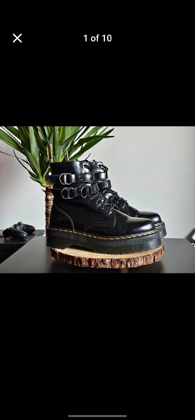 Dr. Martens Buckle Boots, Black