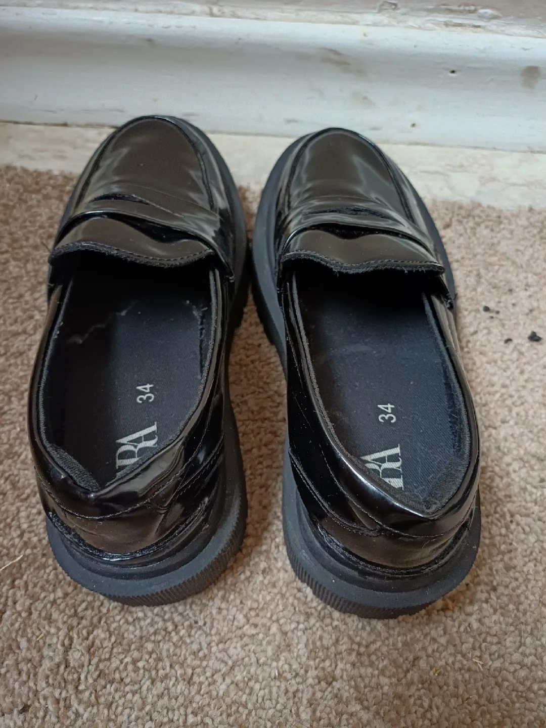 Zara Black Loafers - Size 34 image indicator(2)