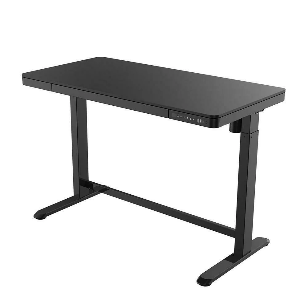 Black Adjustable Standing Desk with drawer image indicator(4)