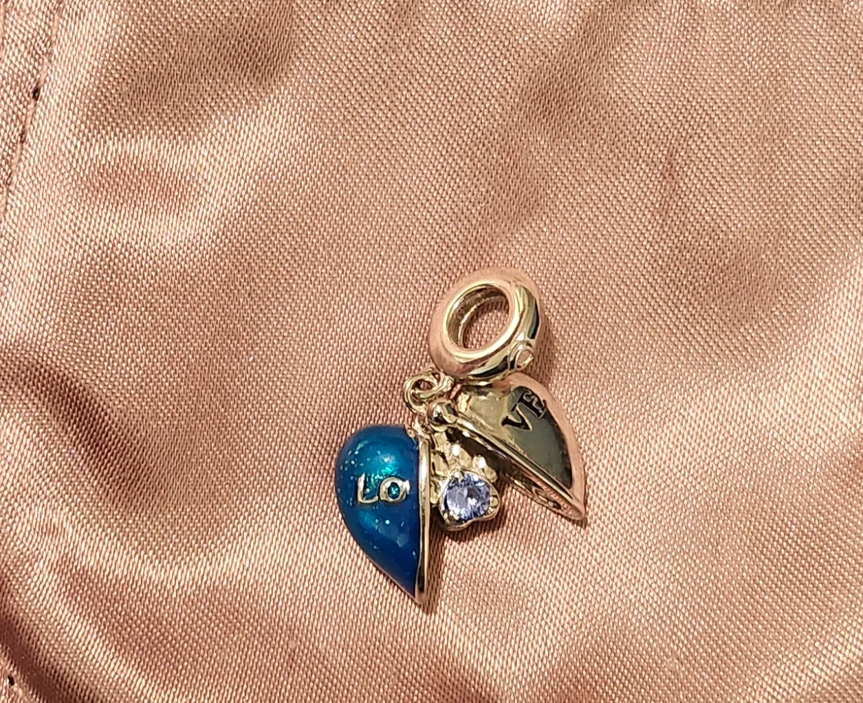 Love Two-tone Dangle Charm thumbnail