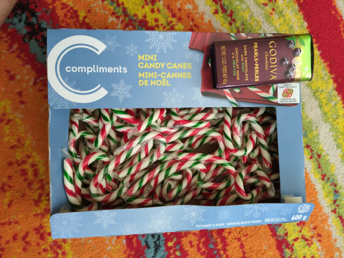 Compliments Mini Candy Canes & Godiva Dark Chocolate thumbnail