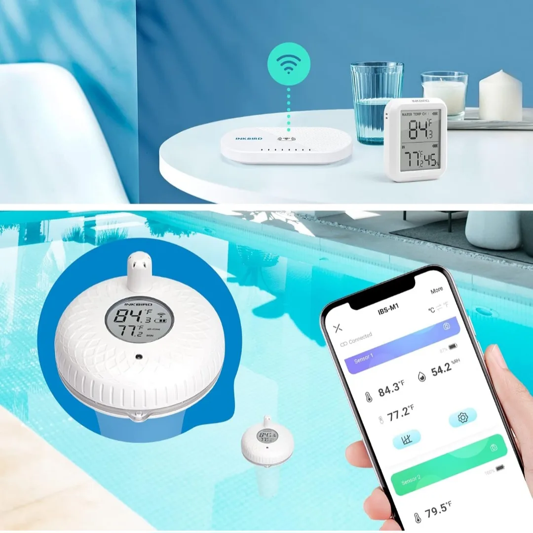 Wireless HOT TUB, POOL THERMOMETER, WiFi & App Control image indicator(5)
