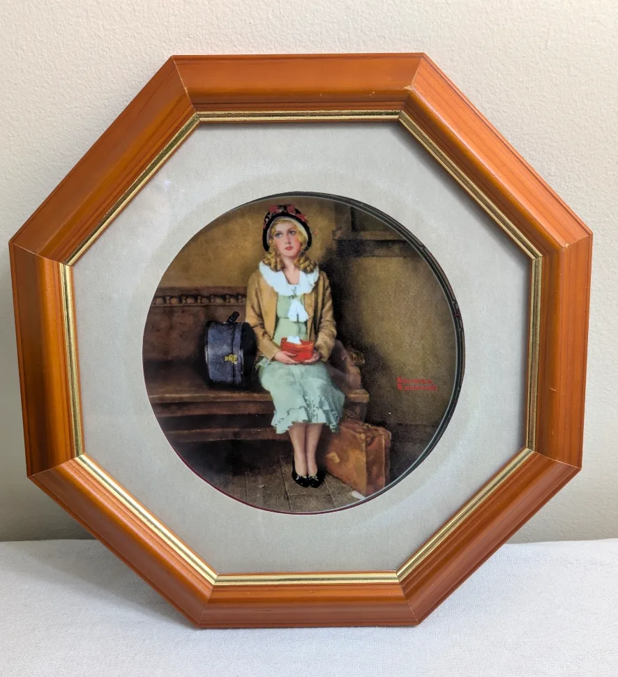 7 Norman Rockwell AMERICAN DREAM Framed Collector Plates image indicator(7)