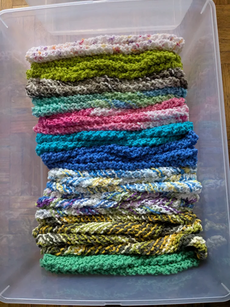 Knit Dishcloths - hand knitted brand new