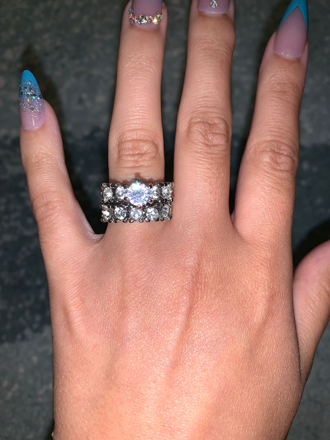 gold plated ring set - photo 2
