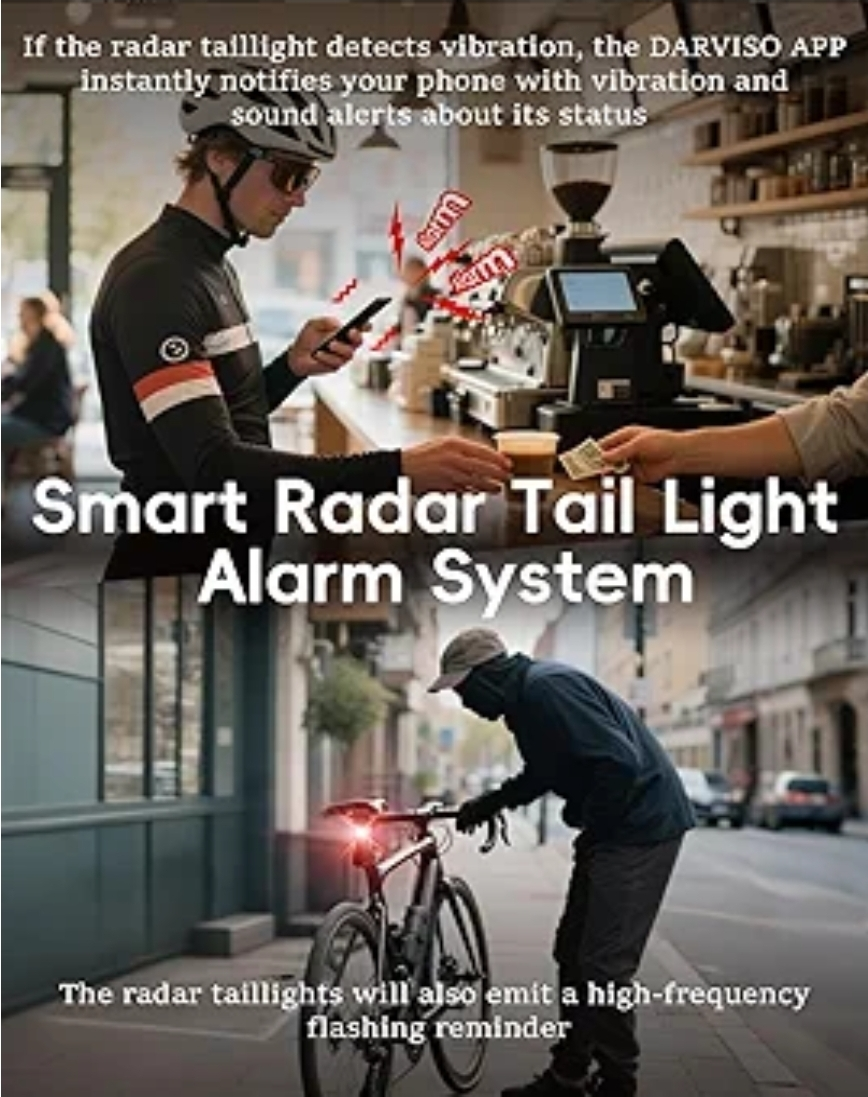 Ride-X9 Smart Bike Radar Tail Lights, Vehicle Detection - photo 4