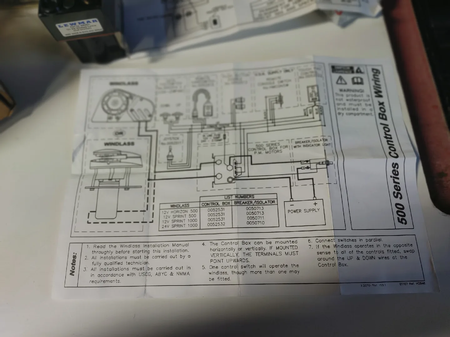 Lewmar 12V SW Windlass Control (Dual Direction) image indicator(4)
