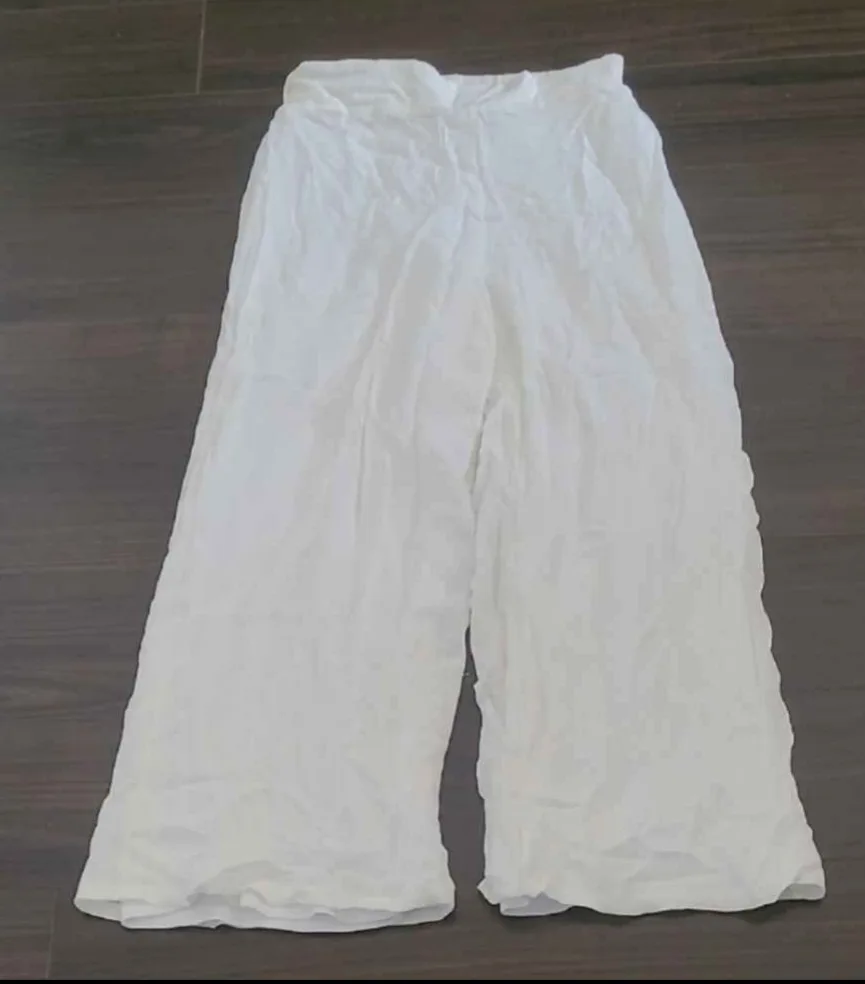 White Wide Leg Pants thumbnail
