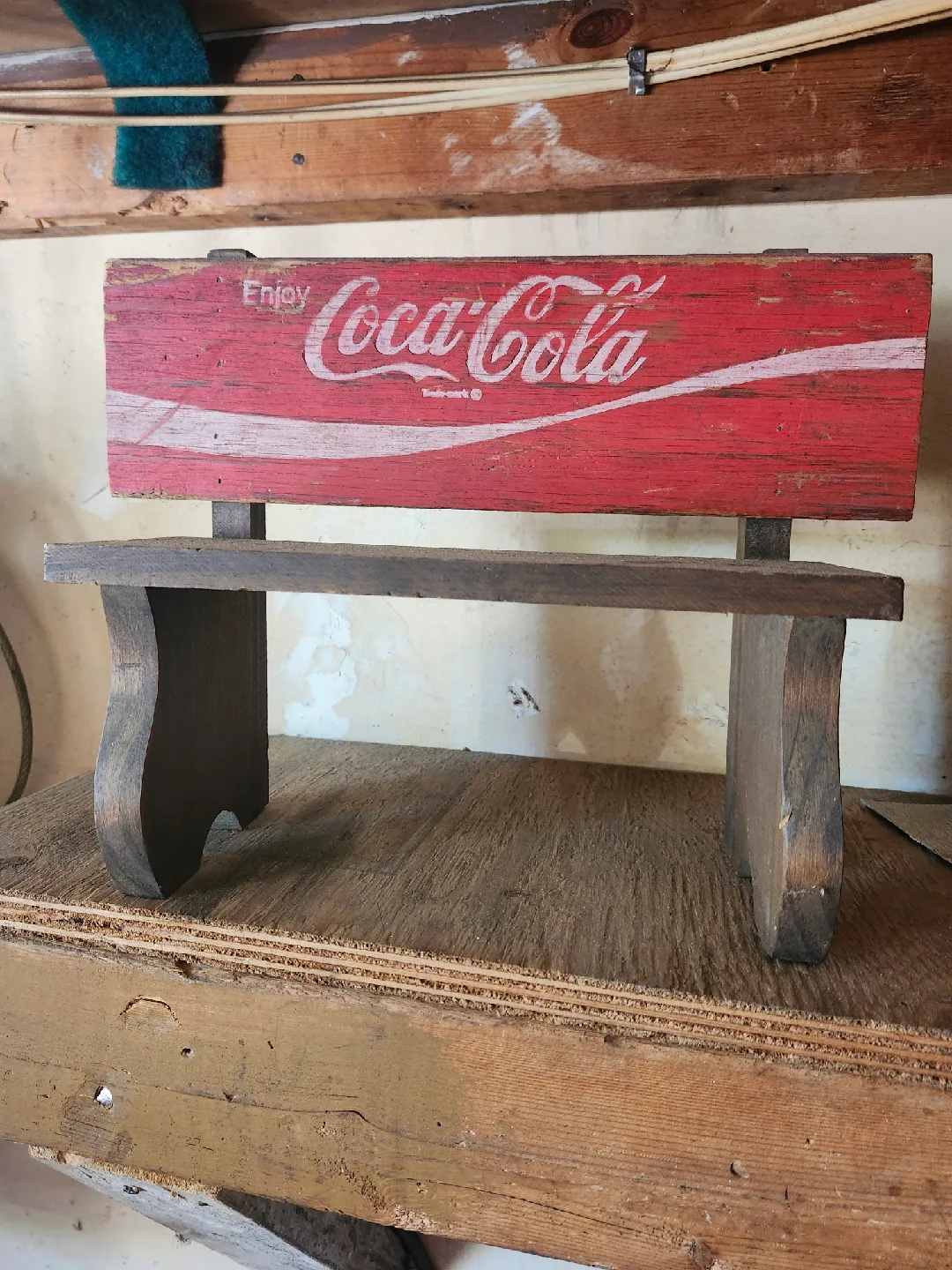 Vintage Coca-Cola Wooden Bench image indicator(2)