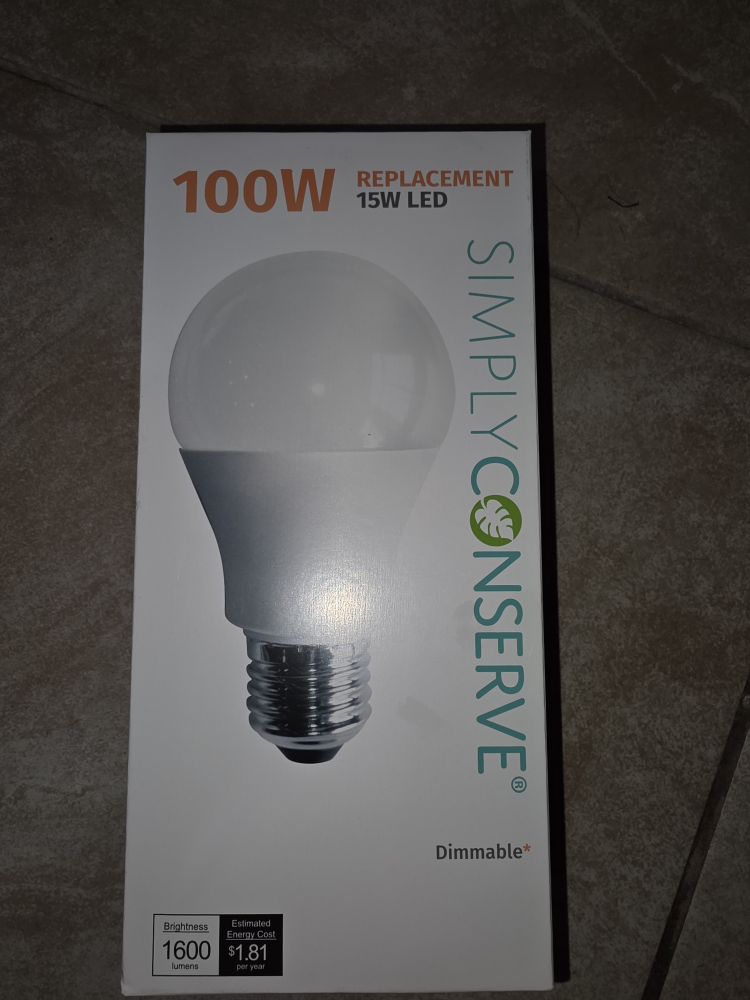 Simply Conserve 100W Replacement 15W LED Bulb - Dimmable🥕