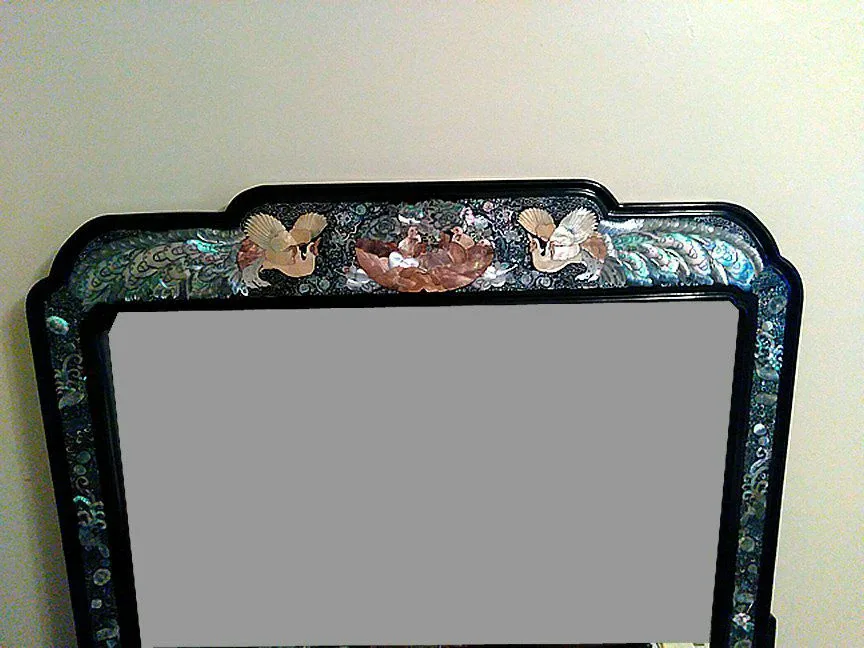 Antique Asian Vanity Desk with Mirror image indicator(3)