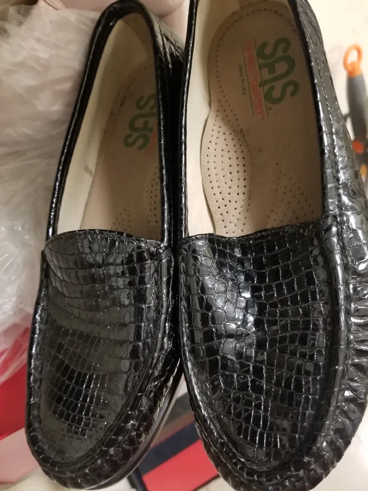 SAS Black Leather Loafers image indicator(2)