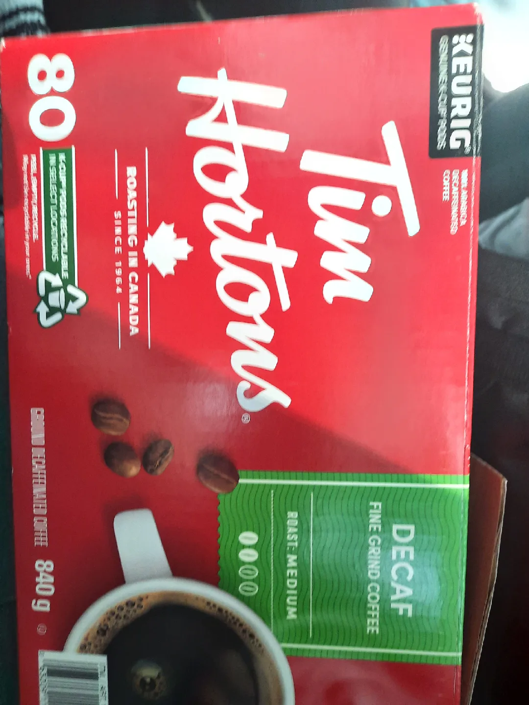 Tim Hortons Decaf K-Cups - 80 Pack thumbnail