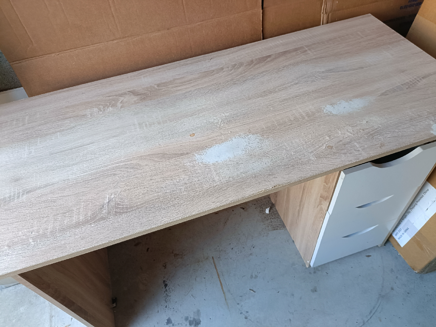 Wooden Desk with Drawers