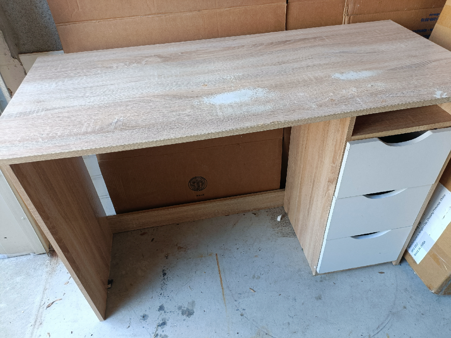 Wooden Desk with Drawers - photo 2