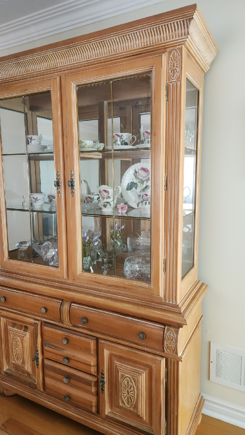 Wooden Dining Set with Hutch - photo 4