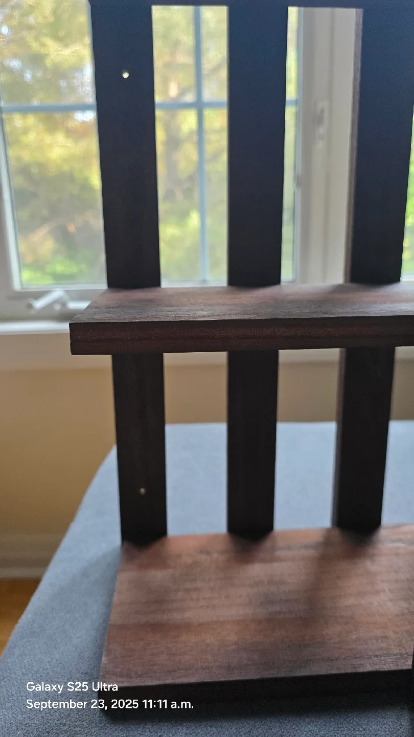 Dark Wood wall/ corner storage rack image indicator(5)