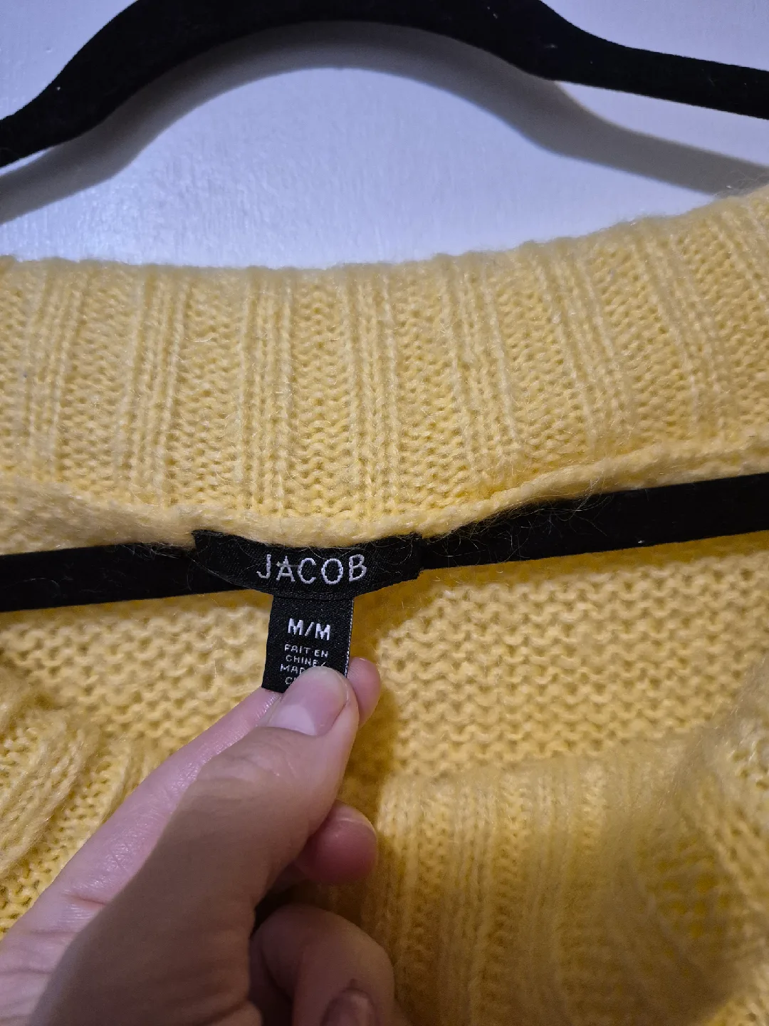 Jacob Yellow Off-Shoulder Sweater - Size M image indicator(2)