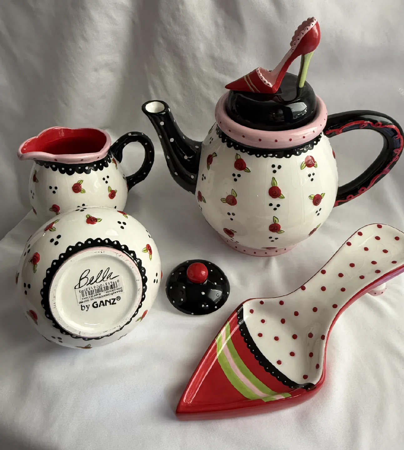Ganz Bella Casa Tea Set with Shoe Accents image indicator(2)